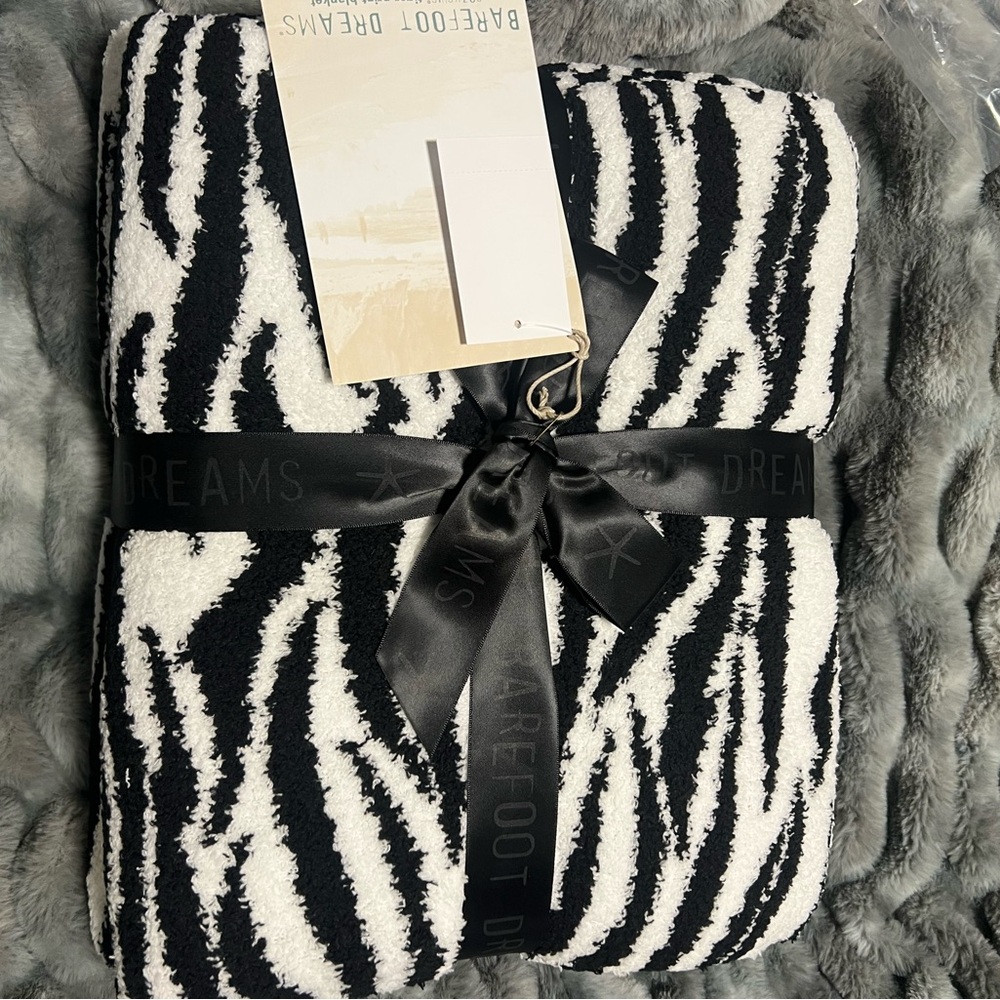 Barefoot Dreams Zebra Print Blanket